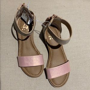 JUSTICE Pink and Tan Sandal NEW